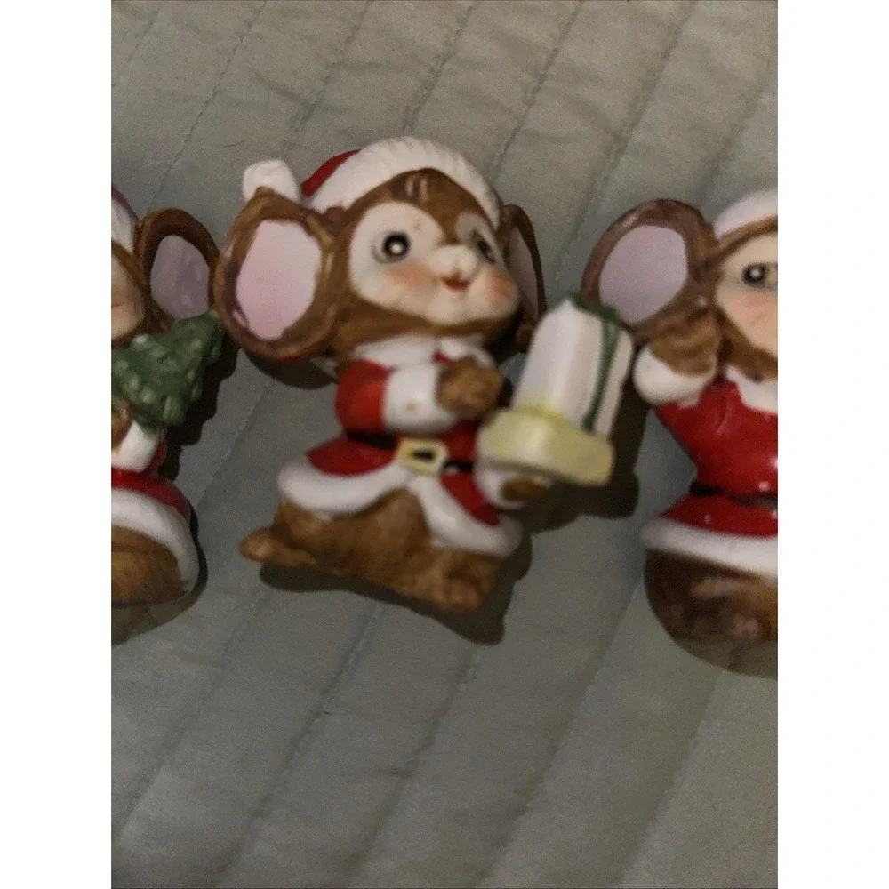 Vintage Christmas Mouse‎ Mice 5405 HOMCO Ceramic Figurines 4